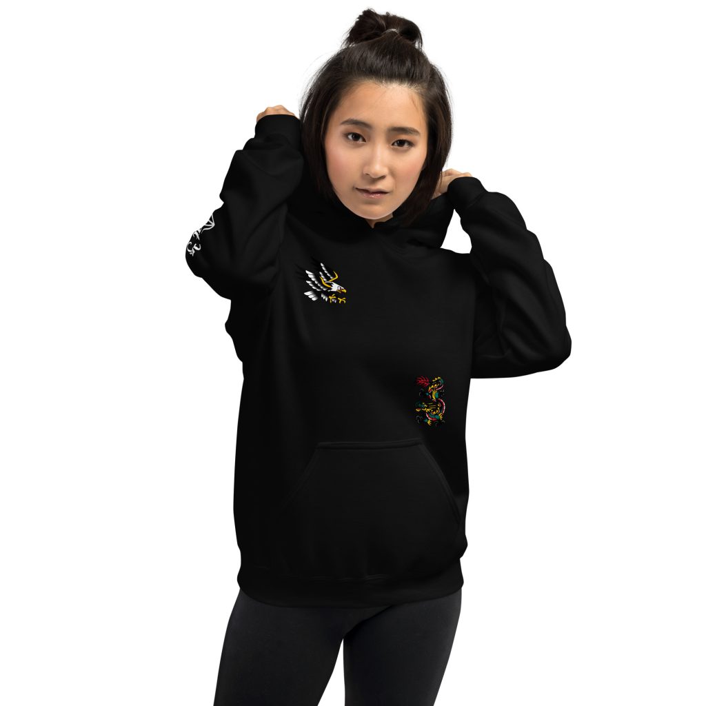 Sudadera con capucha - Águila y Dragón