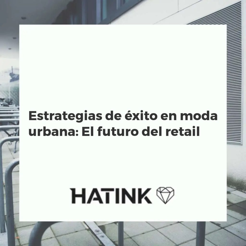 Tienda de moda urbana futurista con pantallas digitales, realidad aumentada y clientes interactuando con tecnología.