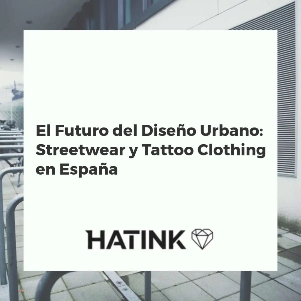 Jóvenes con ropa streetwear y tattoo clothing en un entorno urbano español, reflejando el futuro del diseño.