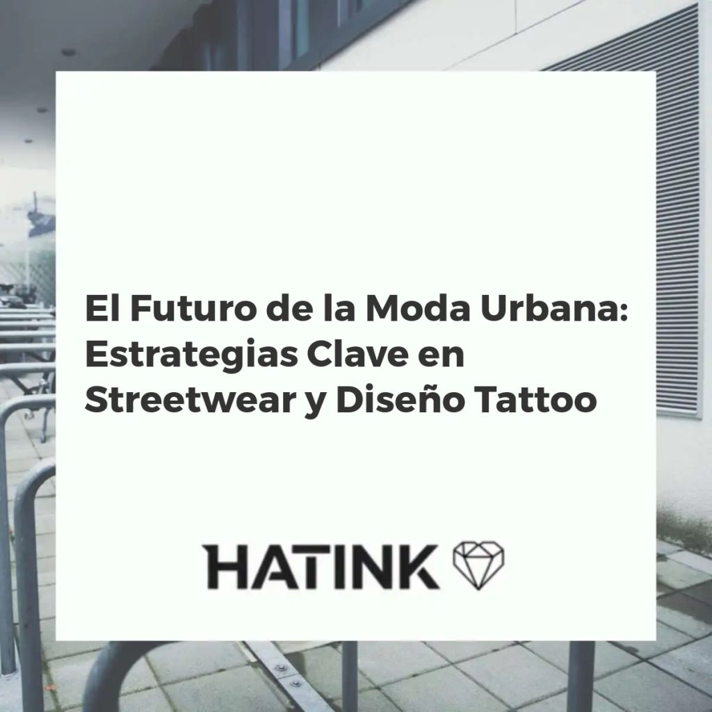 Modelos en moda urbana futurista con streetwear y diseños de tatuajes digitales, reflejando innovación y sostenibilidad